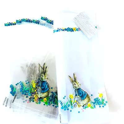 10 X Peter Rabbit Cellophane Treat Sweet Loot Bags Easter /Christening /Birthday • £3.99