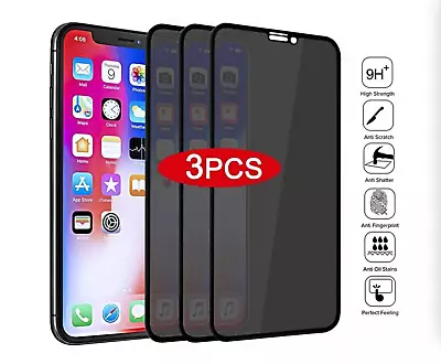 [3Pack] Privacy Ultra Strong Tempered Glass Protector IPhone X/ Xs/ IPhone11Pro • $18.99