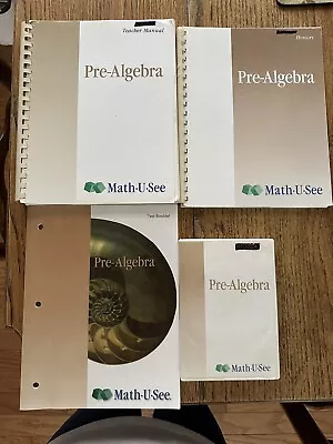 Math U See PRE ALGEBRA SET Instruction Teacher Manual DVD Test Booklet Honors • $25