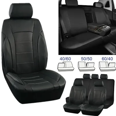 For Ford Mustang Leather Front Rear Car Seat Cover 5-Seat Protectors Full Set • $56.80