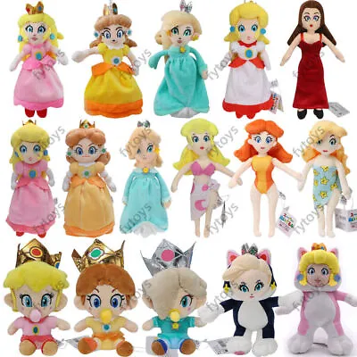 Super Mario Bros Plush Toys Princess Peach Daisy Rosalina Stuffed Dolls Plushies • $17.01