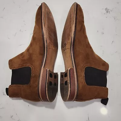 H&M Slip On Casual Ankle Boot Men Size 10 Dress Shoes - Brown  • $14.99