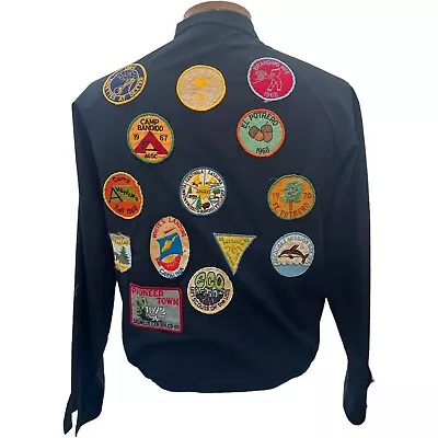 Girl Scouts USA Cadette Vintage 1960s 70s Patches Jacket Sears Men's Store L B2 • $63.75
