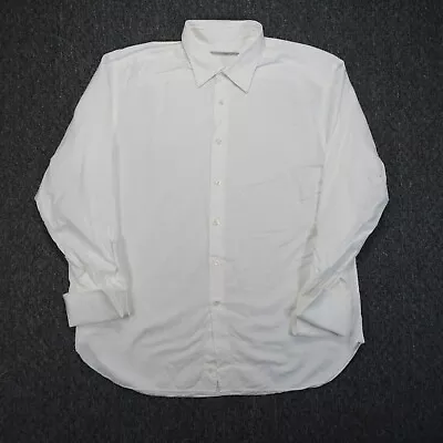 Ermenegildo Zegna Shirt Mens XXL White French Cuff Tuxedo Long Sleeve 46/18 * • $44.80