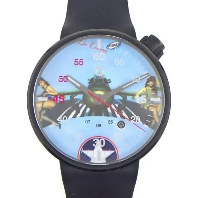 Wristwatch USED MECCANICHE VELOCI QUATTRO VALVOLE 44 Solo Tempo Helmet Black • $1152.81