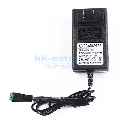 12V 5A 60W AC DC Power Supply Adapter Transformer For 5050 3528 LED Strip • $8.72