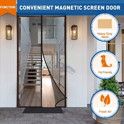 Magnetic Screen Door Fit Door 39 X 83 In Hands-Free Net Mesh Curtain Full Frame • $8.89