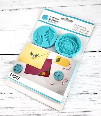 Martha Stewart Silicone Moulds 4 Pack Air Dry Clay For Cards And Scrapbooking • £8.95