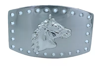 Cool Men Women Western Fashion Belt Buckle Silver Metal Rodeo Horse Classic Look • $13.95