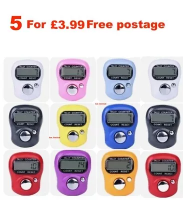 5x Finger Ring Digital Tasbeeh Tasbih Tally Counter Timer Religious Row Knitting • £3.99