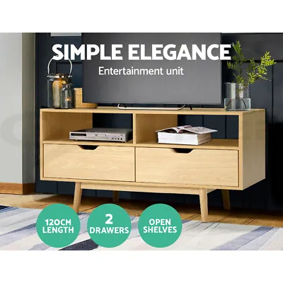 $109.95 • Buy Artiss TV Cabinet Entertainment Unit Stand Wooden Storage 120cm Scandinavian