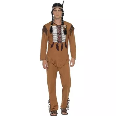 Smiffys Native American Inspired Warrior Costume Brown (Size XL) • $29.11