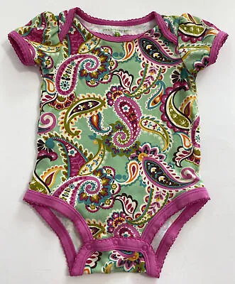 Vera Bradley Baby One Piece Body Suit 6-9 Month Snap Seat Paisley Tutti Frutti • $16.55