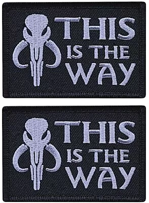 This Is The Way Mandalorian Boba Fett Patch | 2PC Hook Backing  3 X2  • $13.99