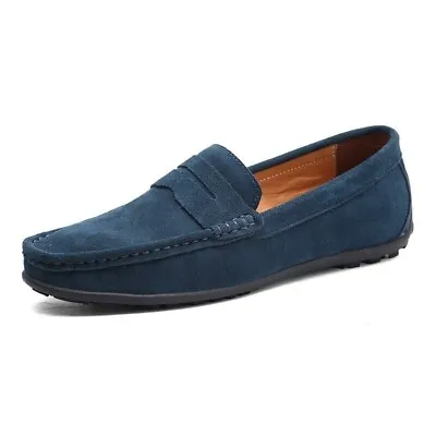 Suede Leather Men Casual Shoes Loafers Leather Driving Moccasins Slip On Shoes • $33.42