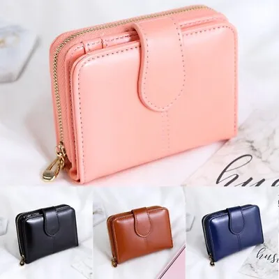 Women Mini Small Wallet Leather Zip Credit ID Card Holder Short Purse Handbag • $6.89