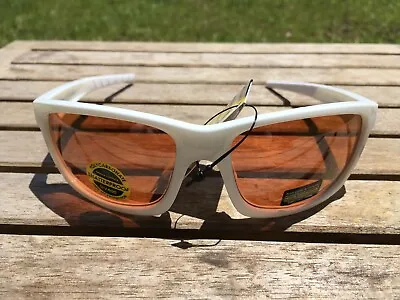 Maxx HD Sunglasses Retro 2.0 White Brown Golf Fishing Driving Lens A1 • $19.85