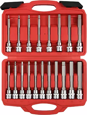 Extra Long Hex Bit Socket Set 3/8 Inch Drive Allen Hex Bit Socket Set S2 Alloy • $35.99