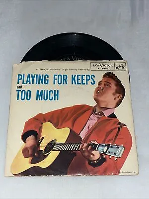 Elvis Presley Playing For Keeps Too Much 45rpm Picture Sleeve Rca #47-6800 • $9.95