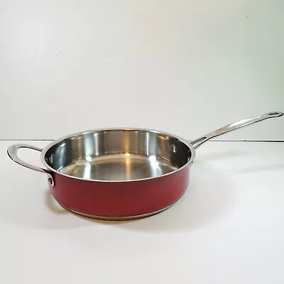 $19.49 • Buy Cuisinart Classic Stainless Skillet Saute Red Helper Handle CS330 NO LID 3 Qt