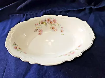 Vintage Homer Laughlin Virginia Rose Fluffy Oval Serving Bowl 1950's Cottagecore • $11.69