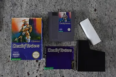 Deadly Towers (NES 1987) - CIB With Game Manual And Box - Tested • $34.95