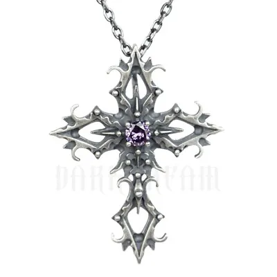 925 Sterling Silver Christian Gorgeous Cross Necklace Pendant Gothic Punk Charm • $25.01