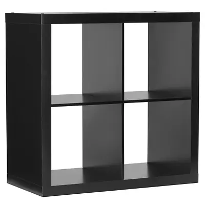 BOOK VINYL RECORD SHELF 4-Cube Display Case Shelves White/Brown/Gray/Black • $58.62