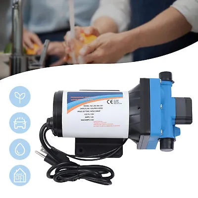110V Self Priming Water Pressure Diaphragm Pump 55 PSI For Home/Caravan/Marine • $65.56