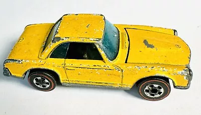 Hot Wheels Redline 1973 Mercedes Benz 280SL Mustard Yellow Enamel Hong Kong • $48