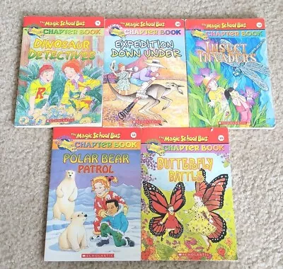 The Magic School Bus Science Chapter Books Lot Of 5  # 9 10 11 13 16 Dino Insect • $12.99