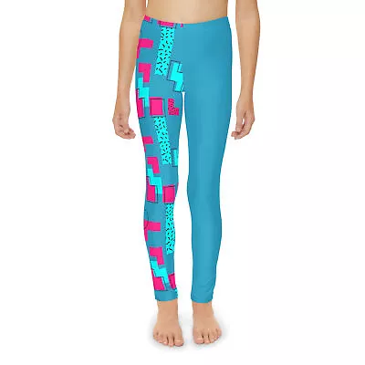 Youth Retro 80s Inspired Asymmetrical Leggings  • $43.88