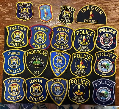 Vintage Obsolete State Of Michigan Police Patches Mixed  Lot Of 19 Item 254 • $10.50