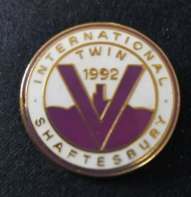 Vintage 1992 Motorcycle Badge International Twin V Shaftsbury Enamel Motorbike • $6.85