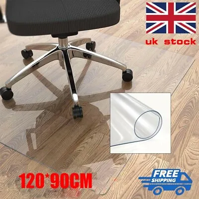 Office Chair Desk Mat Floor Home PVC Plastic Non Slip Computer Carpet Protector • £18.99