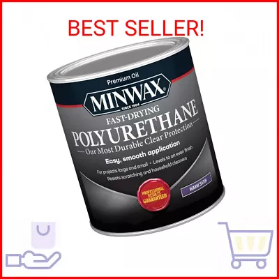 Minwax Fast Drying Polyurethane Protective Wood Finish Warm Satin 1 Quart • $22.75