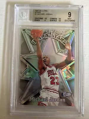 1997 Ultra Stars Michael Jordan #1 Bgs 9 Bulls Rare Insert • $4000