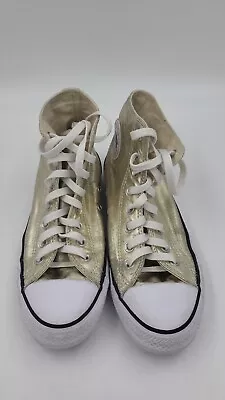 Size W9-M7 Converse Chuck Taylor All Star High Metallic Gold • $29.99