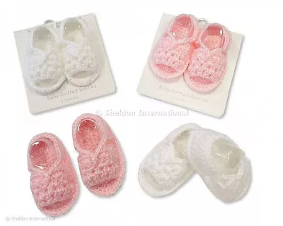 Baby Girls Knitted Sandal Bootie 0-6 Months By Nursery Time • £4.25