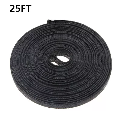 1/2  Expandable Braided Cable Sleeve Sheathing Harness Wire Loom Wrap Management • $7.99
