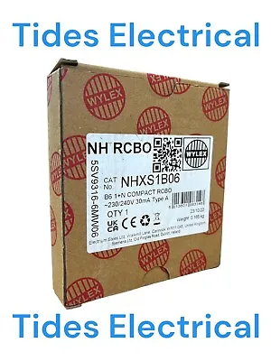 Wylex RCBO 6 Amp 30mA Type B 6A B6 Miniature RCBO NHXS1B06 • £21.99