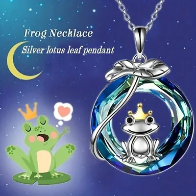 Rainbow Mystical Fire Topaz 925 Sterling Silver Frog Prince Pendant Necklace • $19.74