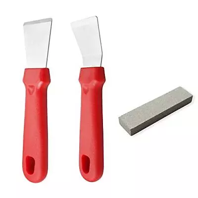 £7.99 • Buy 2Pcs Cleaning Scraper For Ovens, Stoves, Induction Hob,Freezer Stainless Steel
