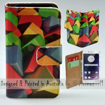 For OPPO Series - Colour Cubes Theme Print Wallet Mobile Phone Case Cover  • $13.98