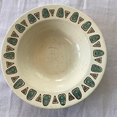 METLOX NAVAJO MID-CENTURY Worn  6 1/4  1/8  FRUIT SAUCE BOWL RIMMED POPPYTRAIL • $6