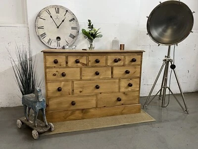 £495 • Buy Large Vintage Pine Merchants Chest / Apothecary Style Chest /Multi Drawer Unit