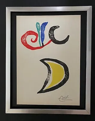 Joan Miro | Vintage 1958 Signed Colorful Print | Mounted And Framed | Buy Now!! • $179