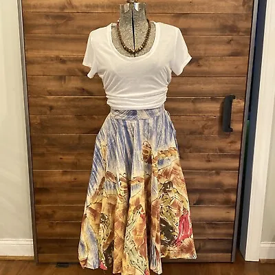 Vintage Hand Painted Rojas Skirt Mexico • $136.19