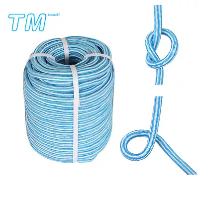 1/2  X 200'24 Strand Braided Rope (Blue And White) 8000 LBS Tensile Strength • $45.42