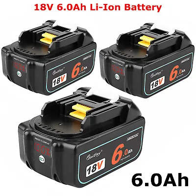 18V 6.0Ah Cordless Battery For Makita BL1850 BL1860 BL1840 BL1830 BL1815 LXT400 • £65.51